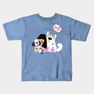 Puppies are LOVE Kids T-Shirt